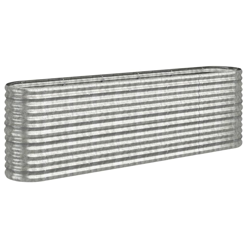 Garden Raised Bed Silver Powder-coated steel Large Durable. Picture 2