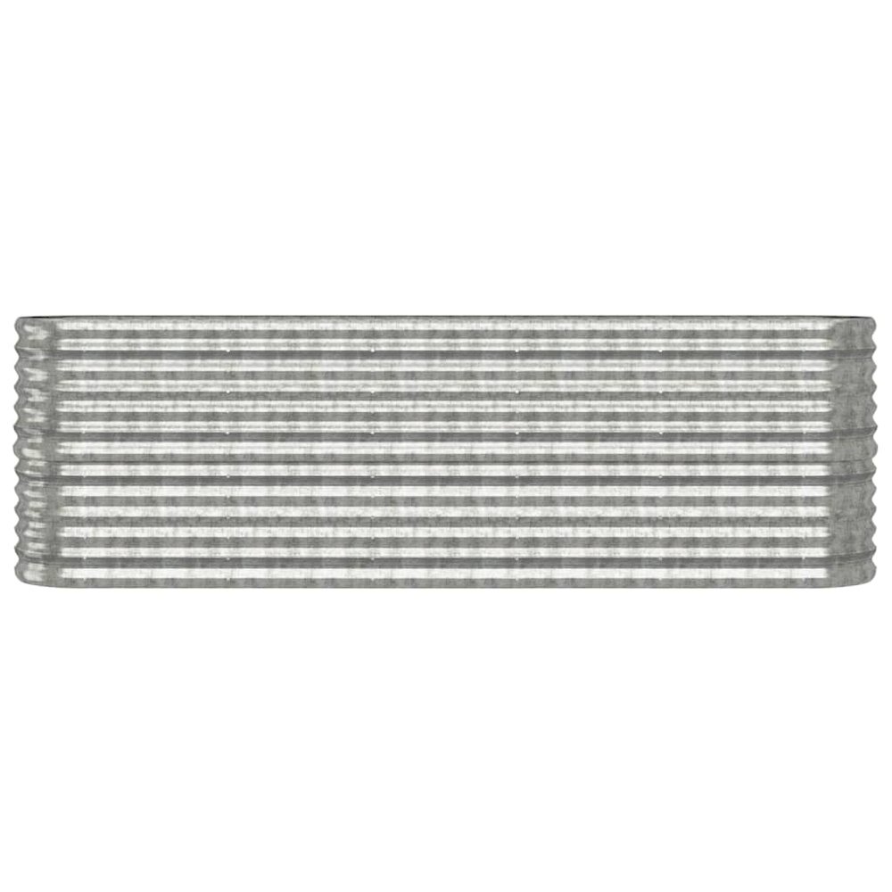 Garden Raised Bed Silver Powder-coated steel Large Durable. Picture 3