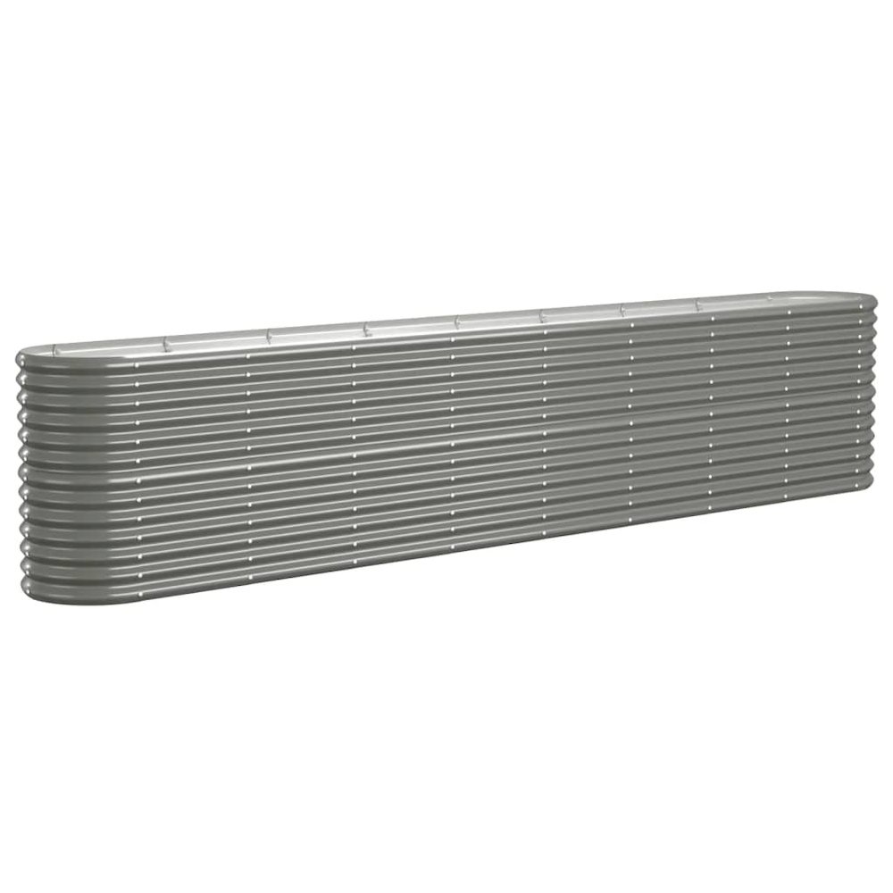 Garden Raised Bed Grey Powder-coated steel 130.7 x 15.7 x 26.8 in. Picture 2