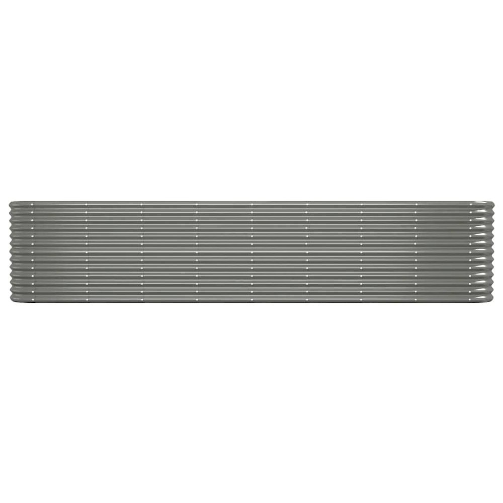 Garden Raised Bed Grey Powder-coated steel 130.7 x 15.7 x 26.8 in. Picture 3
