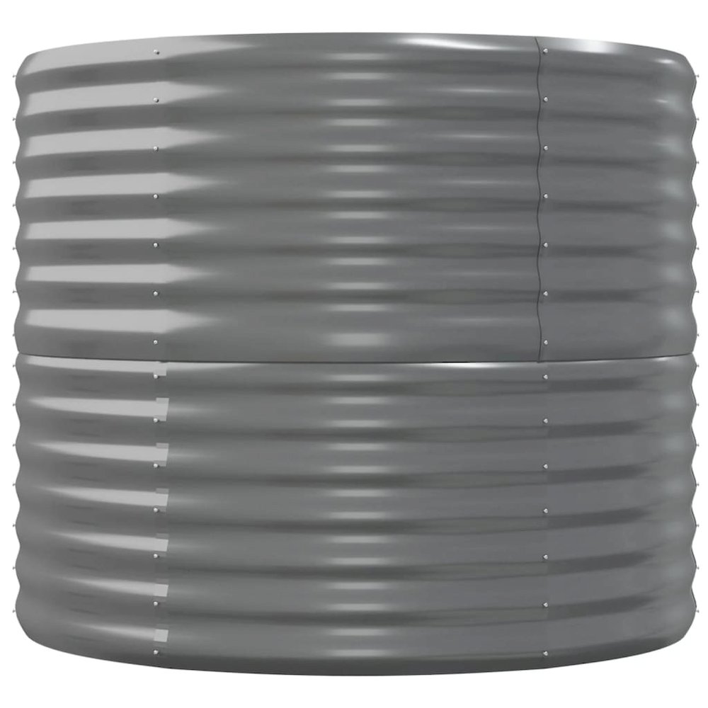 Garden Raised Bed Grey Powder-coated steel Large Durable. Picture 4