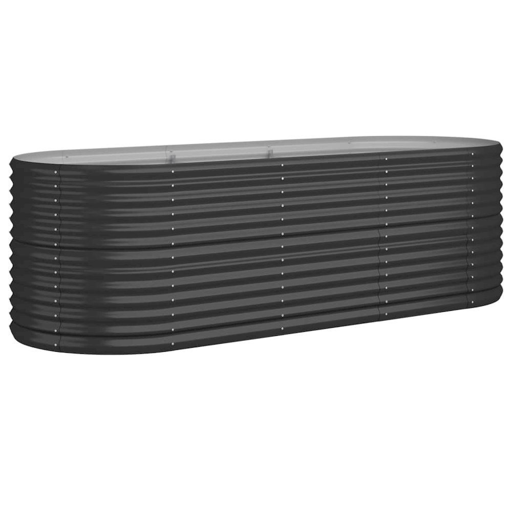 Garden Raised Bed Anthracite Powder-coated steel Large Durable. Picture 2