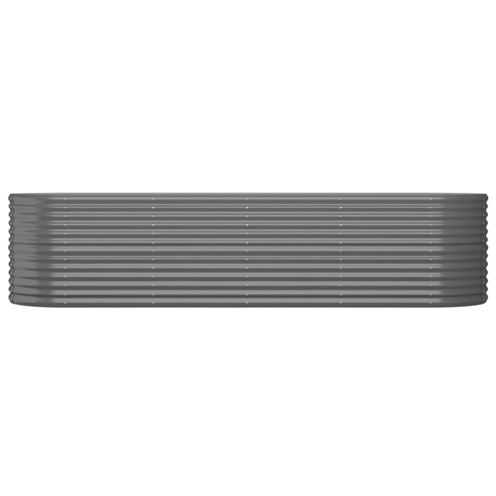 Garden Raised Bed Grey Powder-coated steel Large Durable. Picture 3