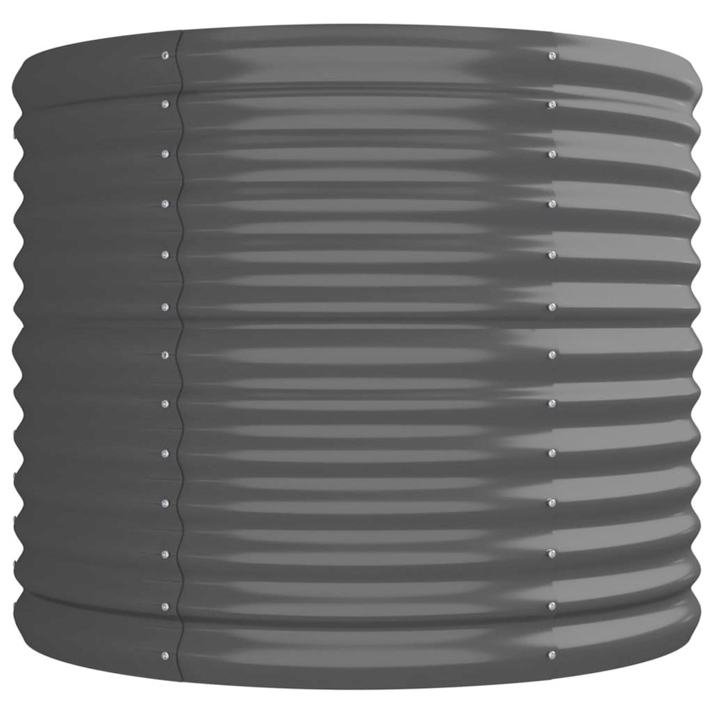 Garden Raised Bed Grey Powder-coated steel Large Durable. Picture 4