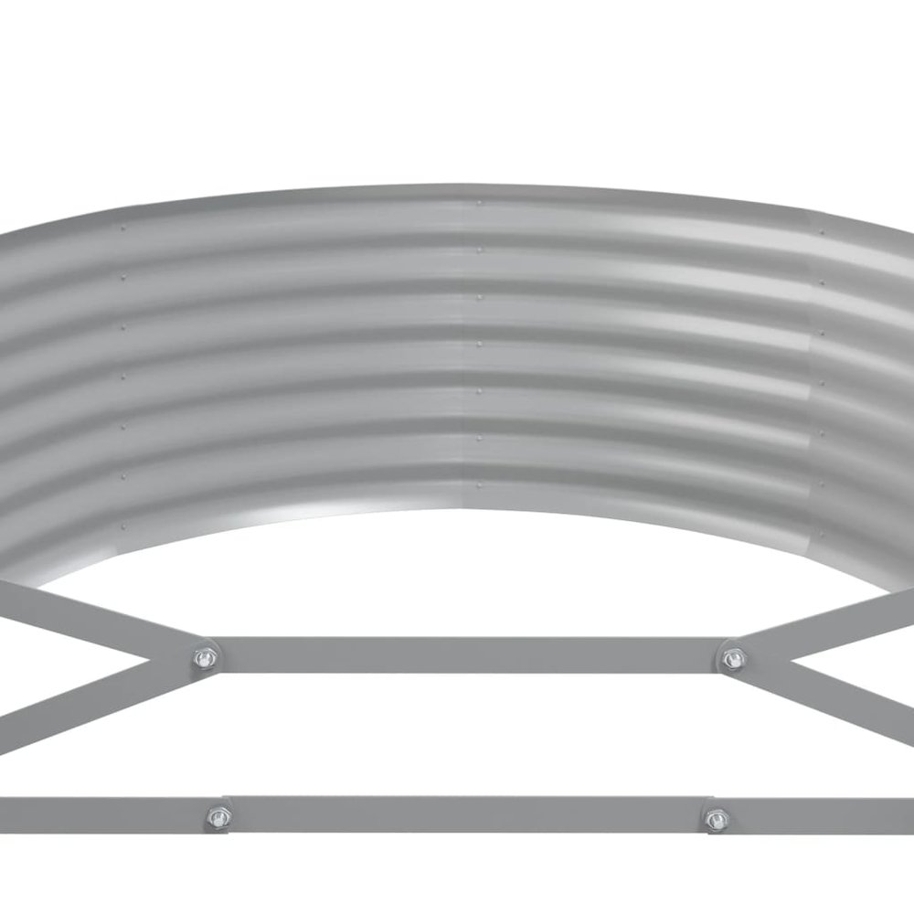 Garden Raised Bed Grey Powder-Coated Steel Large Durable. Picture 5
