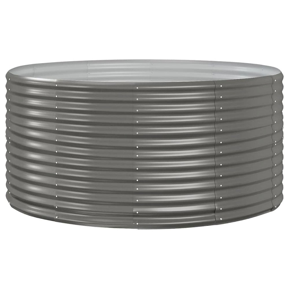 Garden Raised Bed Grey Powder-coated steel Large Durable. Picture 2