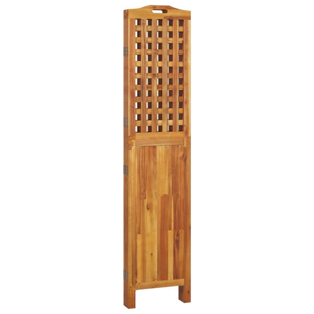 4-Panel Room Divider 63.8"x0.8"x70.9" Solid Wood Acacia. Picture 6