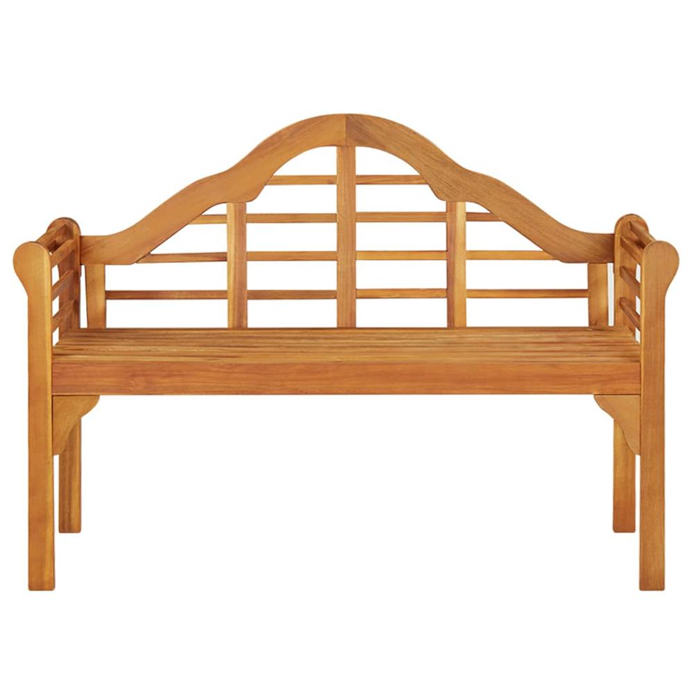 Garden Bench Brown Solid Acacia Wood Medium Ergonomic. Picture 1