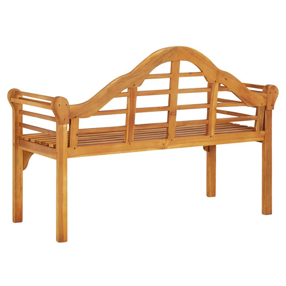 Garden Bench Brown Solid Acacia Wood Medium Ergonomic. Picture 3