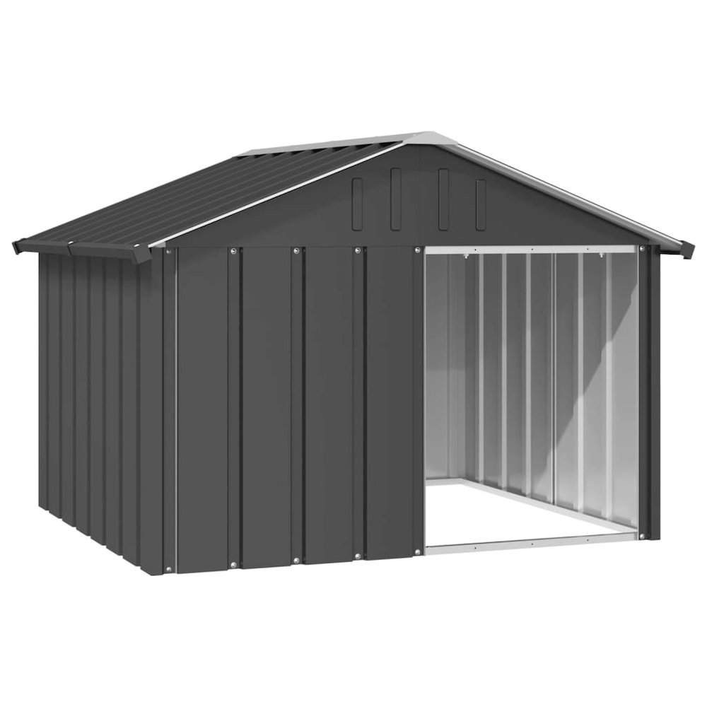 Dog House Anthracite 45.9"x40.6"x32.1" Galvanized Steel. Picture 1