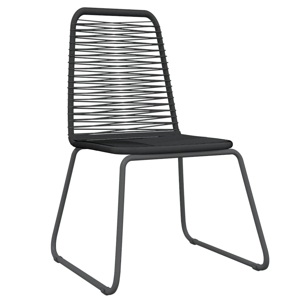 Garden Dining Set Black. Picture 3