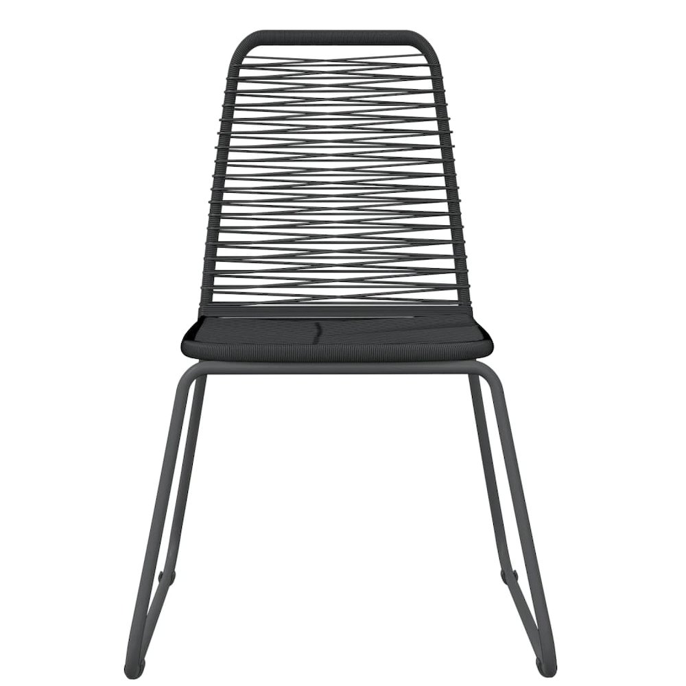 Garden Dining Set Black Powder-coated steel 5 piece set. Picture 4