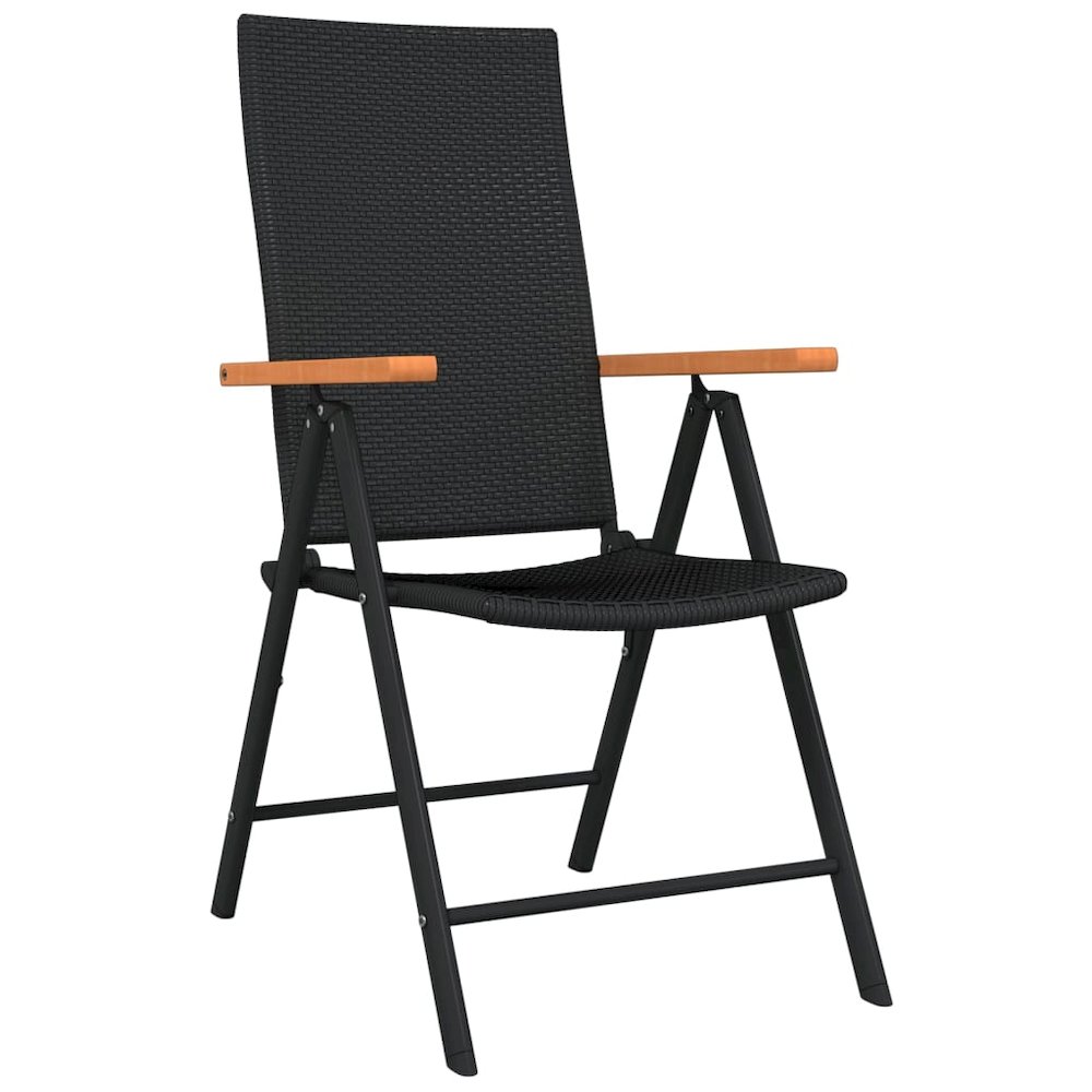 Garden Dining Set Black. Picture 3