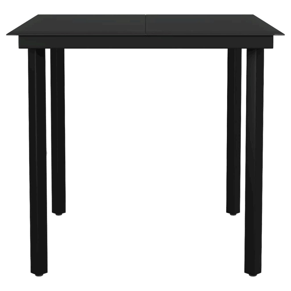 Dining Set Black Powder-coated steel, glass, cotton rope Medium. Picture 6