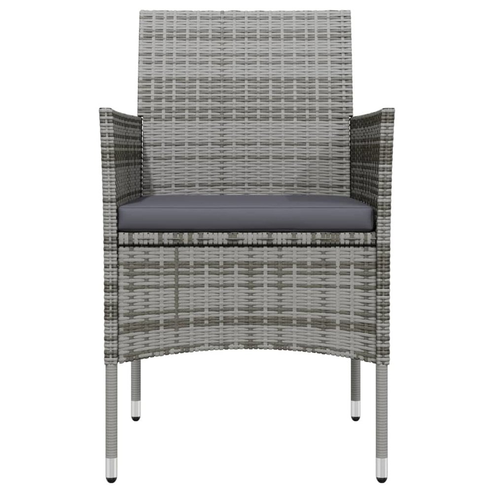 Garden Dining Set Grey and Black. Picture 4