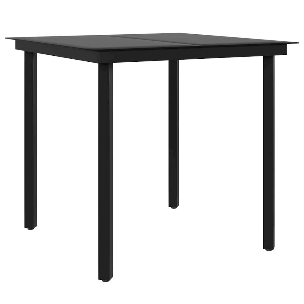 Garden Dining Set Grey and Black. Picture 5
