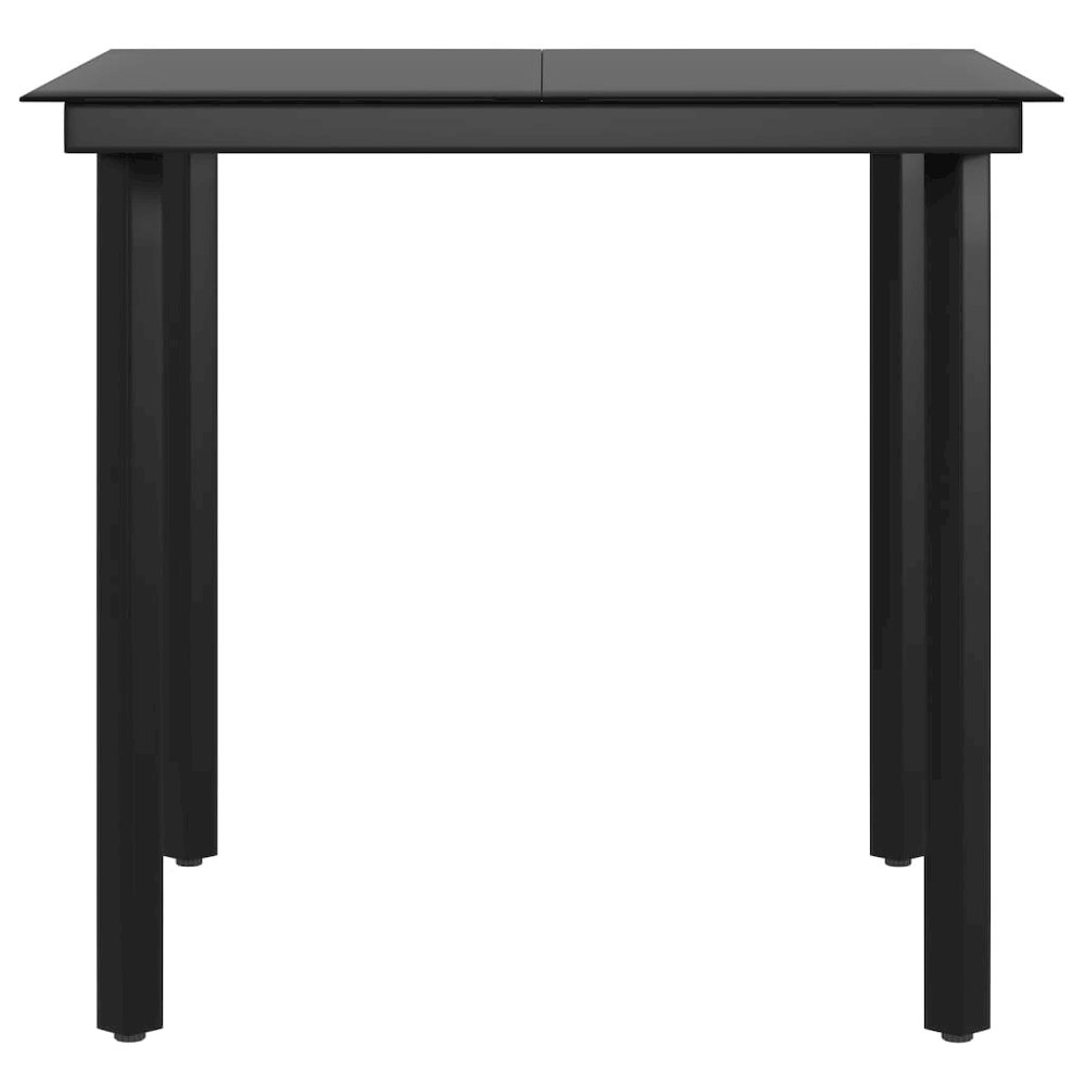 Garden Dining Set Grey and Black. Picture 6