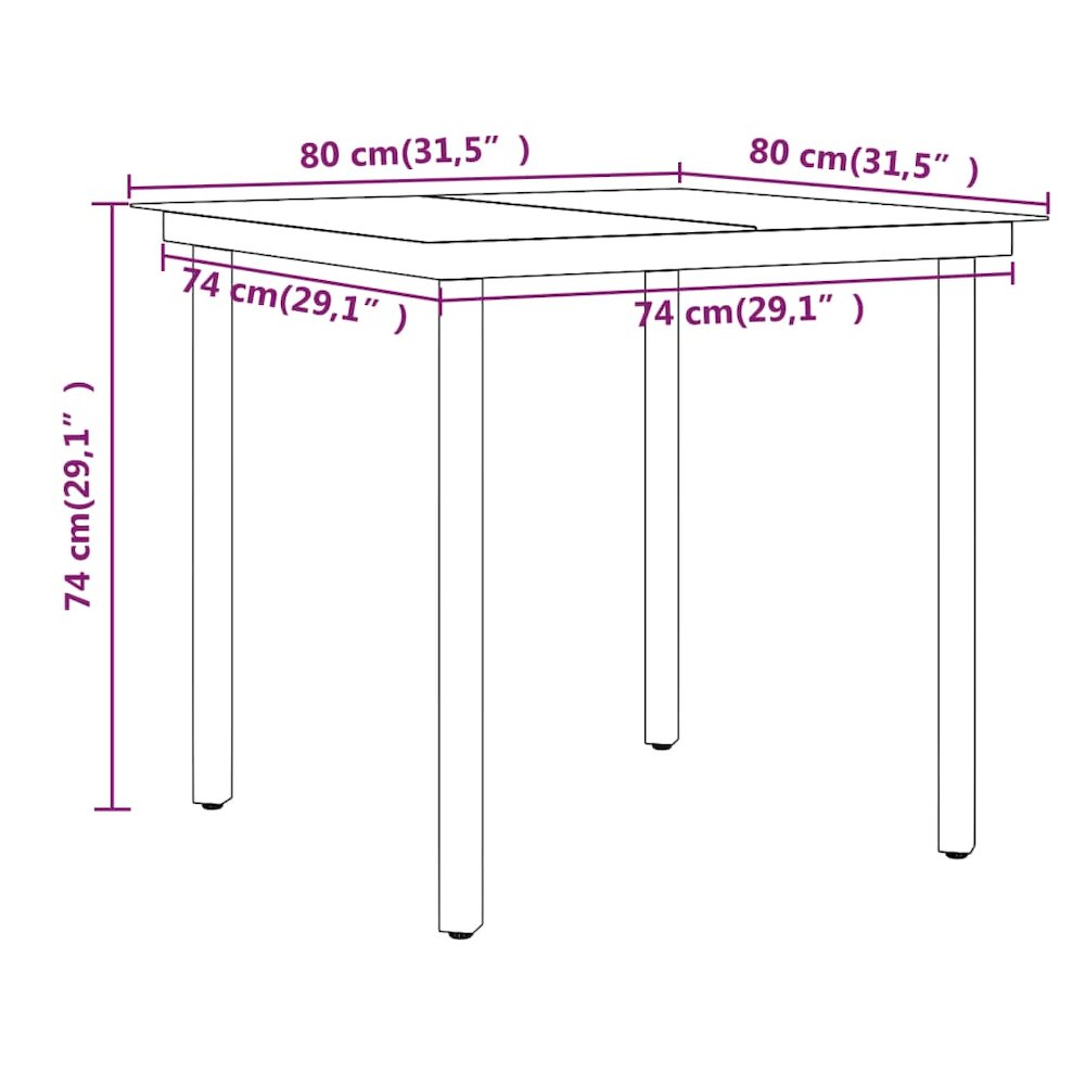 Garden Dining Set Grey and Black. Picture 8