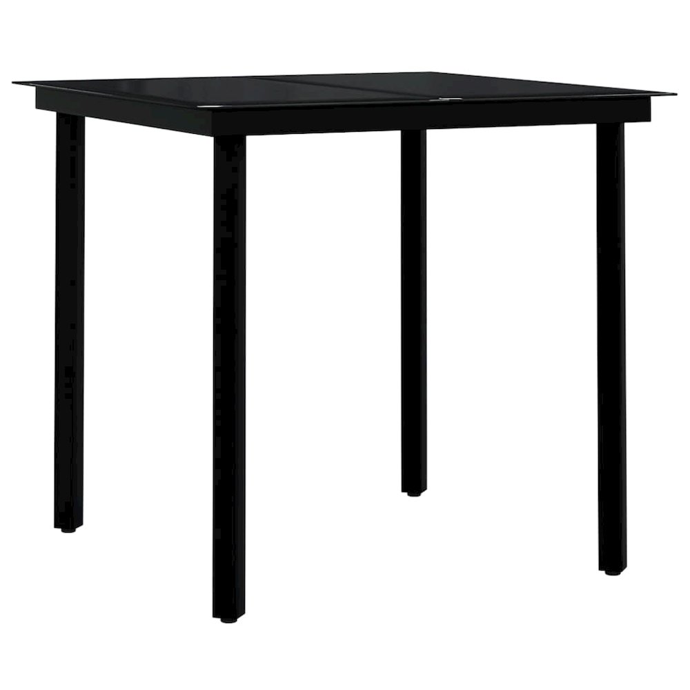 Garden Dining Set Grey and Black. Picture 3