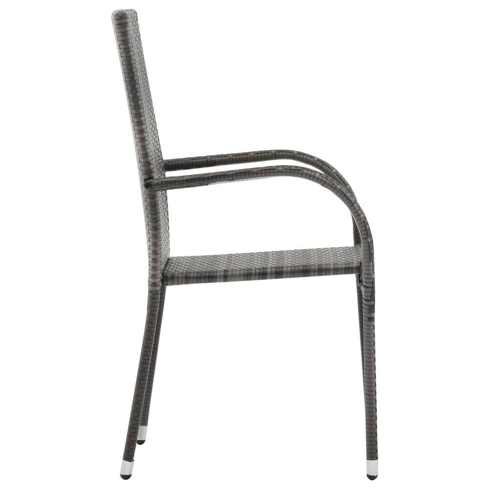 Garden Dining Set Grey and Black. Picture 6