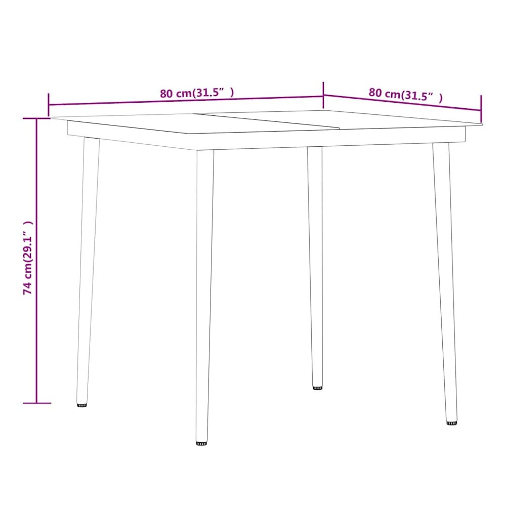 Garden Dining Set Grey and Black. Picture 8