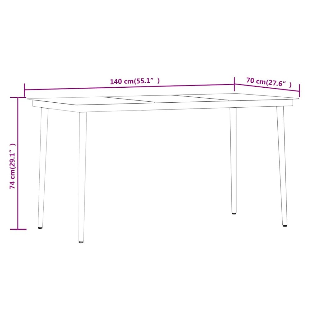 Garden Dining Set Grey and black. Picture 9