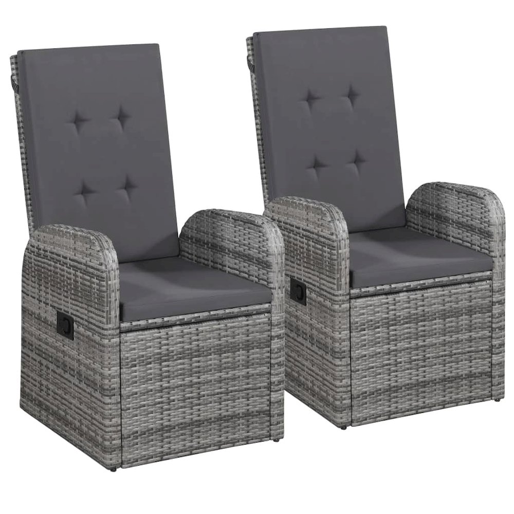 Garden Dining Set Grey and Black. Picture 3