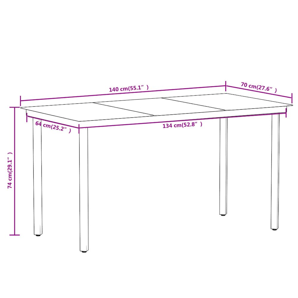 Garden Dining Set Black, Dark Grey. Picture 9