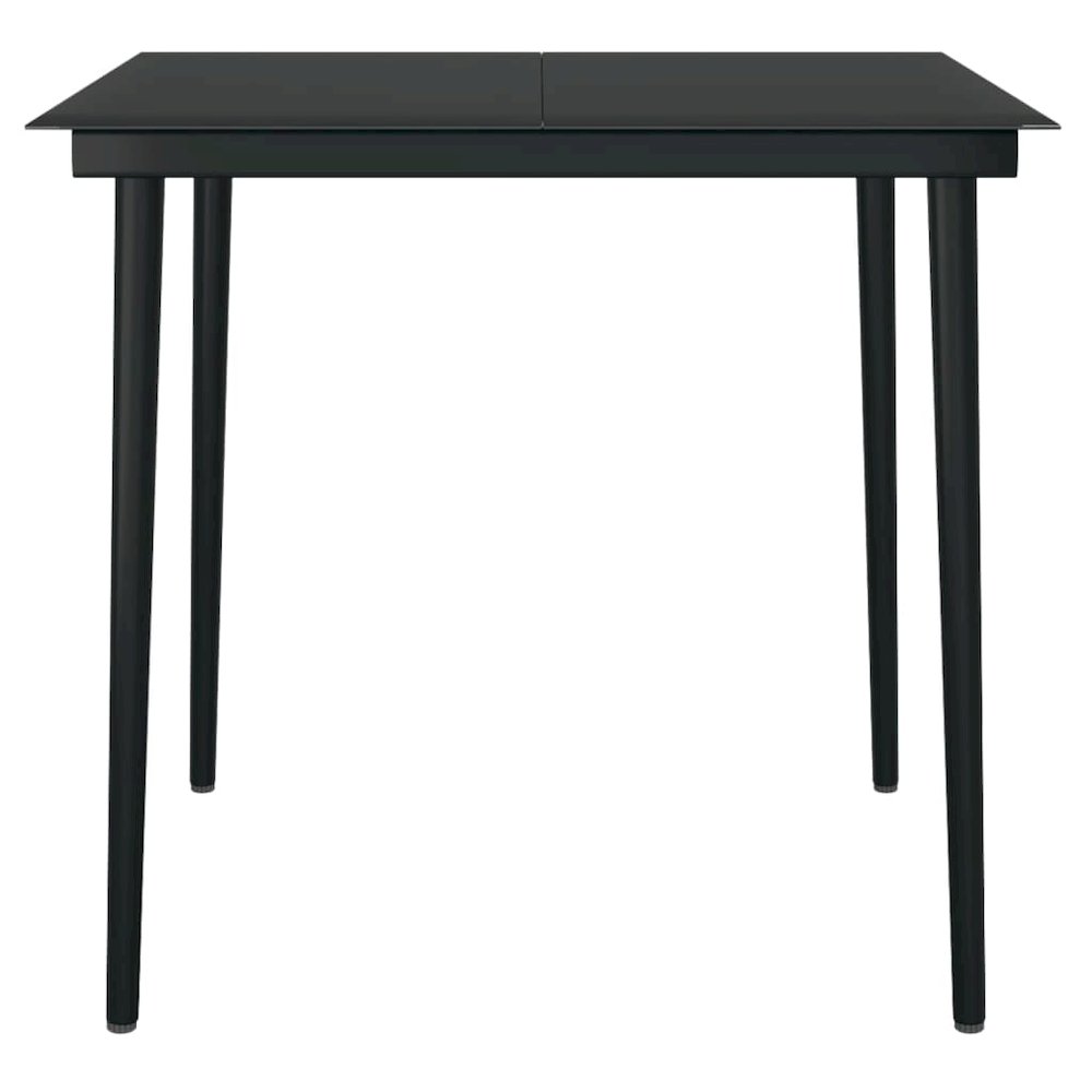 Garden Dining Set Black. Picture 7