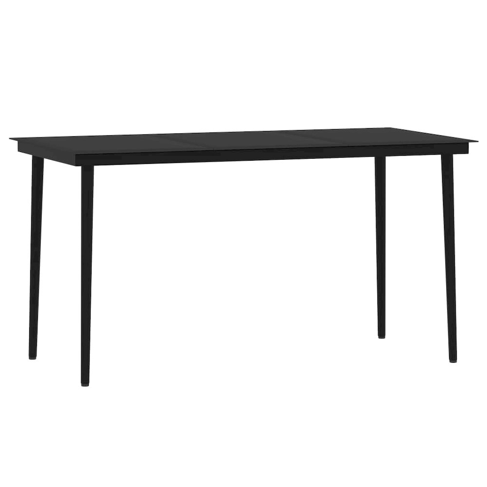 Garden Dining Set Black, Dark Grey. Picture 6