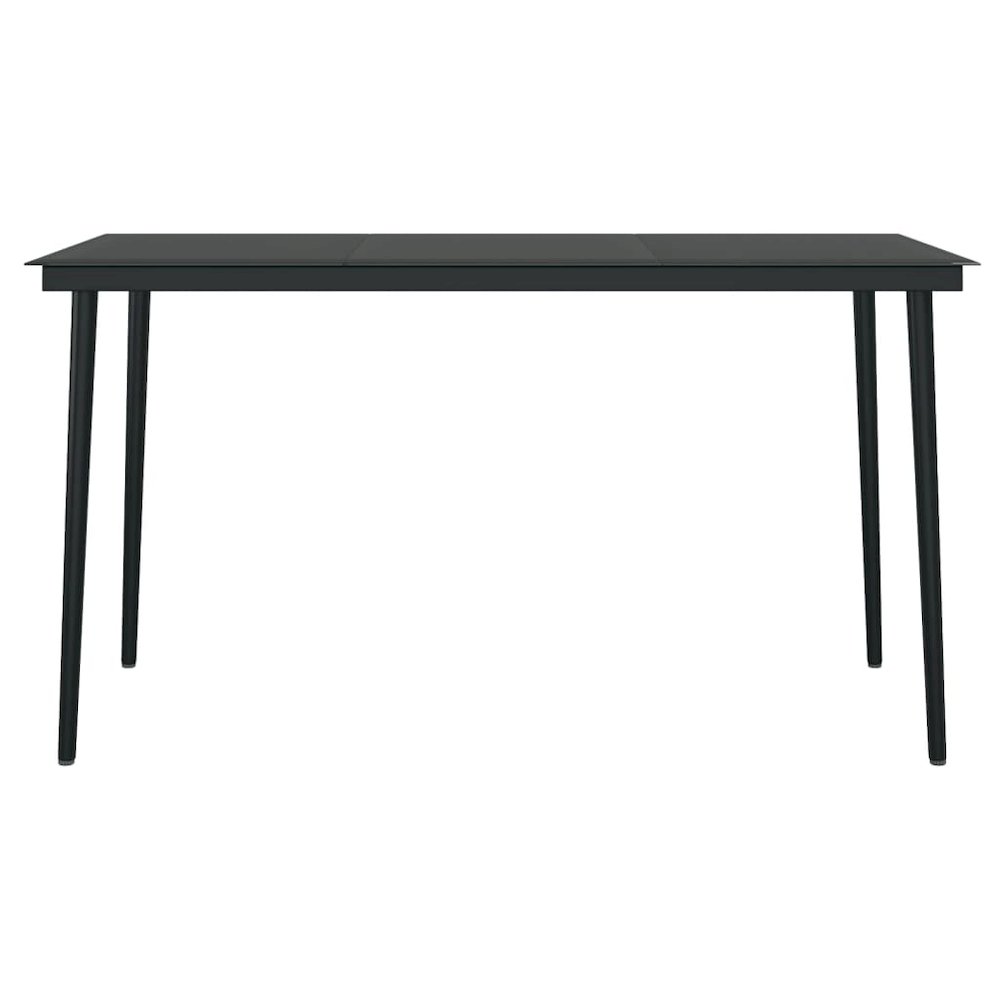 Garden Dining Set Black, Dark Grey. Picture 7