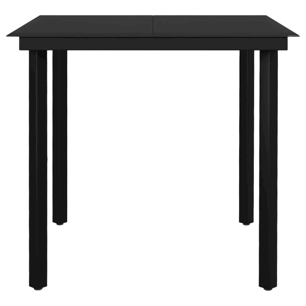 Garden Dining Set Dark Grey Powder-coated steel Medium. Picture 6