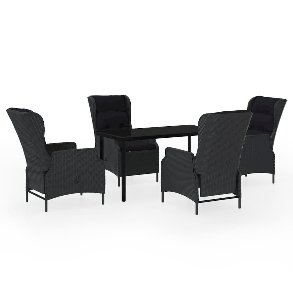 Garden Dining Set Dark Gray. Picture 2