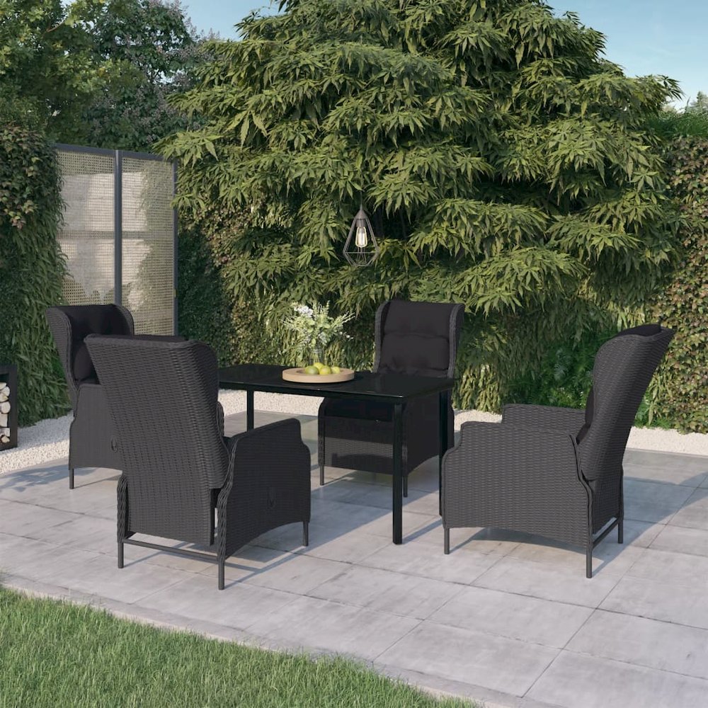 Garden Dining Set Dark Gray. Picture 1