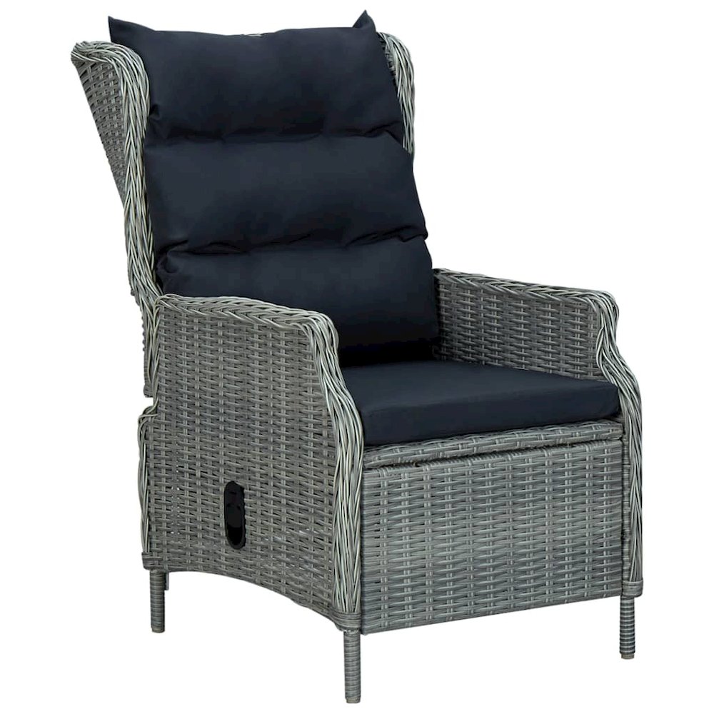 Garden Dining Set Light Gray, Black. Picture 3