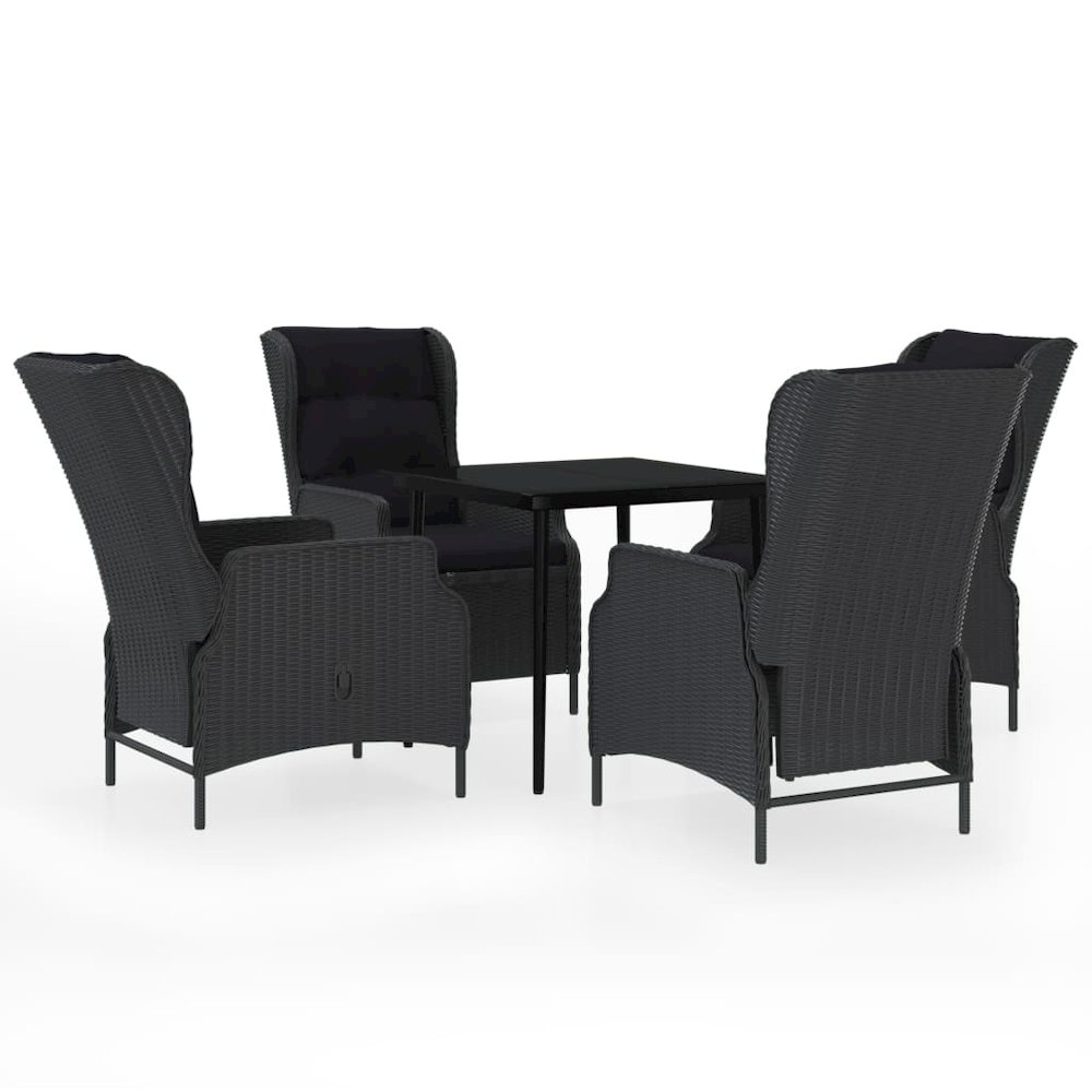 Garden Dining Set Dark Grey. Picture 2