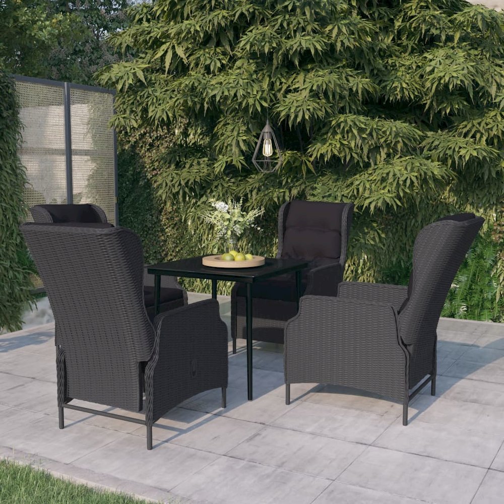 Garden Dining Set Dark Grey. Picture 1