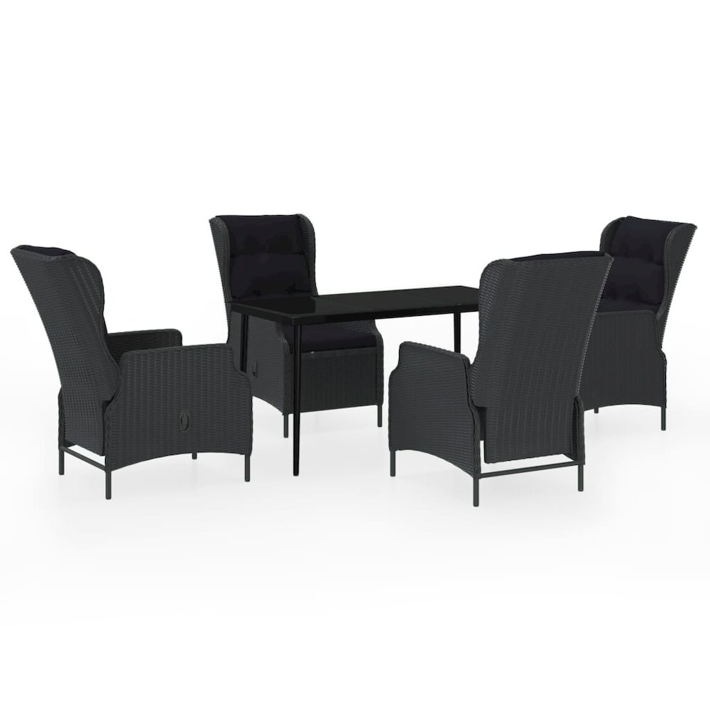 Garden Dining Set Dark grey. Picture 2