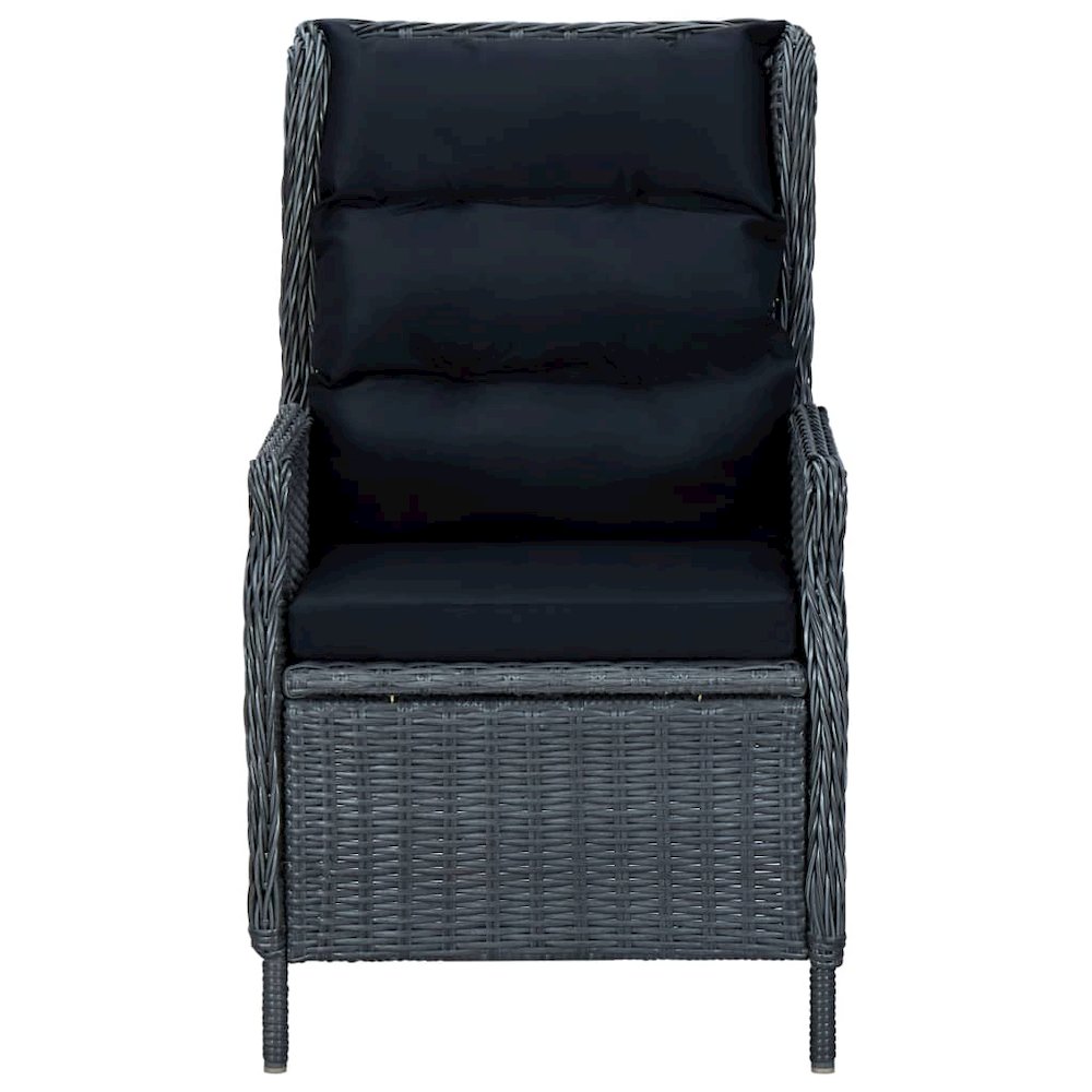 Garden Dining Set Dark Grey, Black. Picture 4