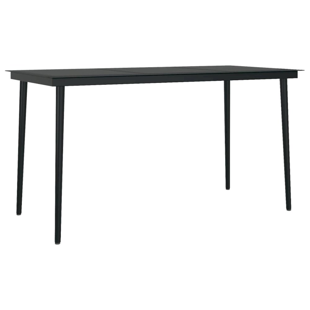 Garden Dining Set Dark Grey, Black. Picture 5