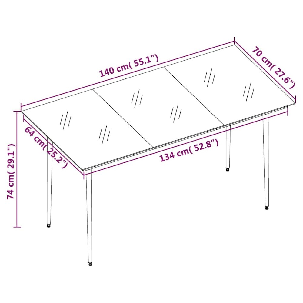 Garden Dining Set Dark Grey, Black. Picture 8