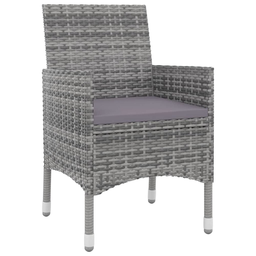 Garden Dining Set Grey, Dark Grey, Black. Picture 3