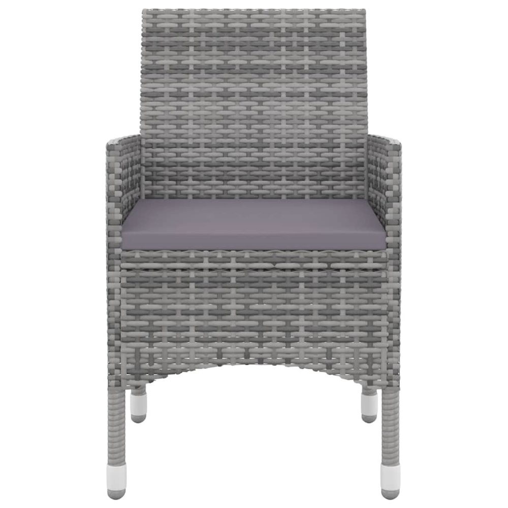 Garden Dining Set Grey, Dark Grey, Black. Picture 4