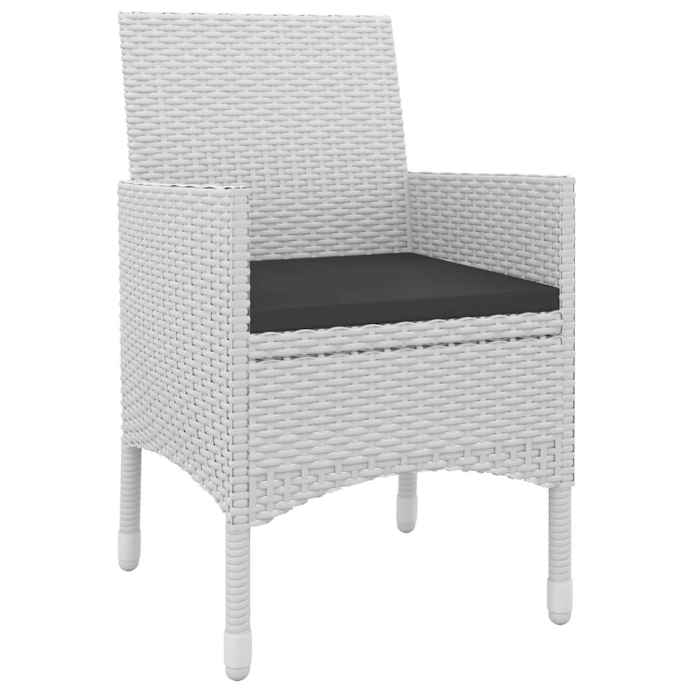 Garden Dining Set White PE rattan Medium Durable. Picture 3