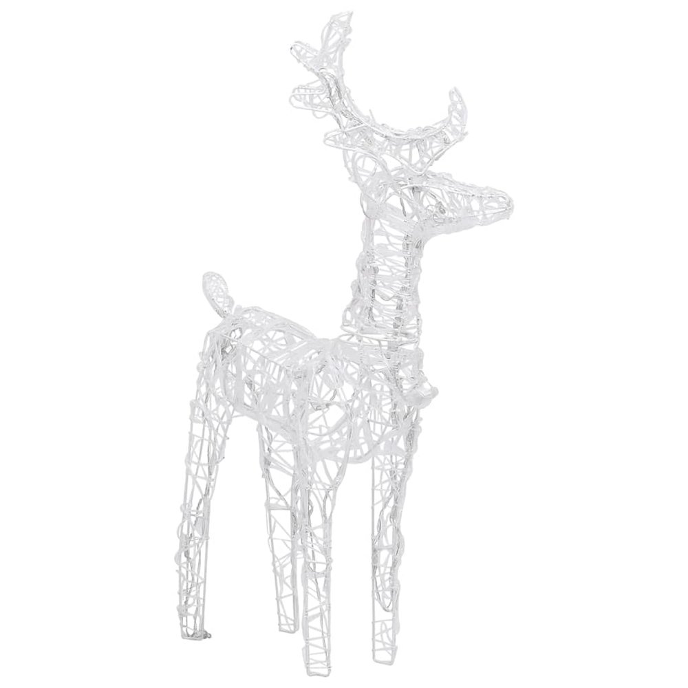 Christmas Reindeer Set of 2 Cool White Acrylic Decorative Inlays. Picture 4
