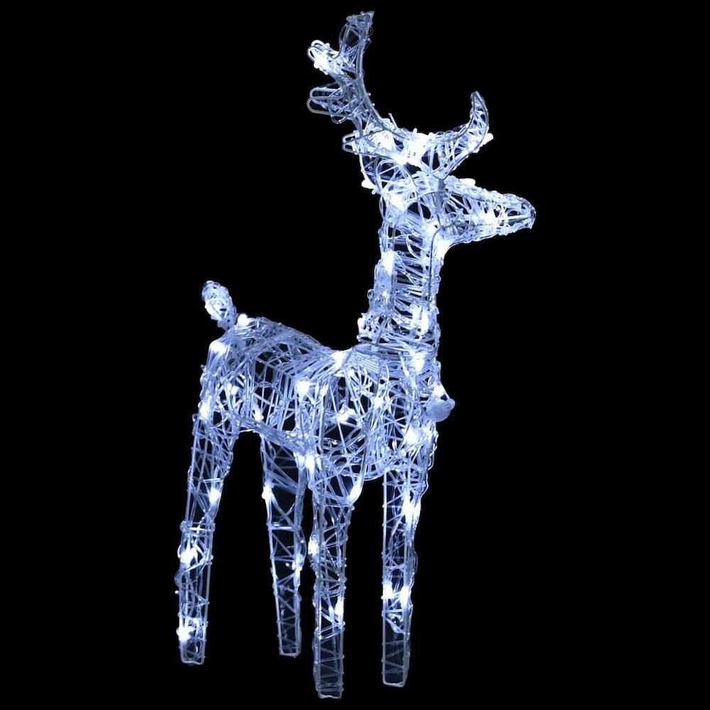 Christmas Reindeer Set of 2 Cool White Acrylic Decorative Inlays. Picture 6