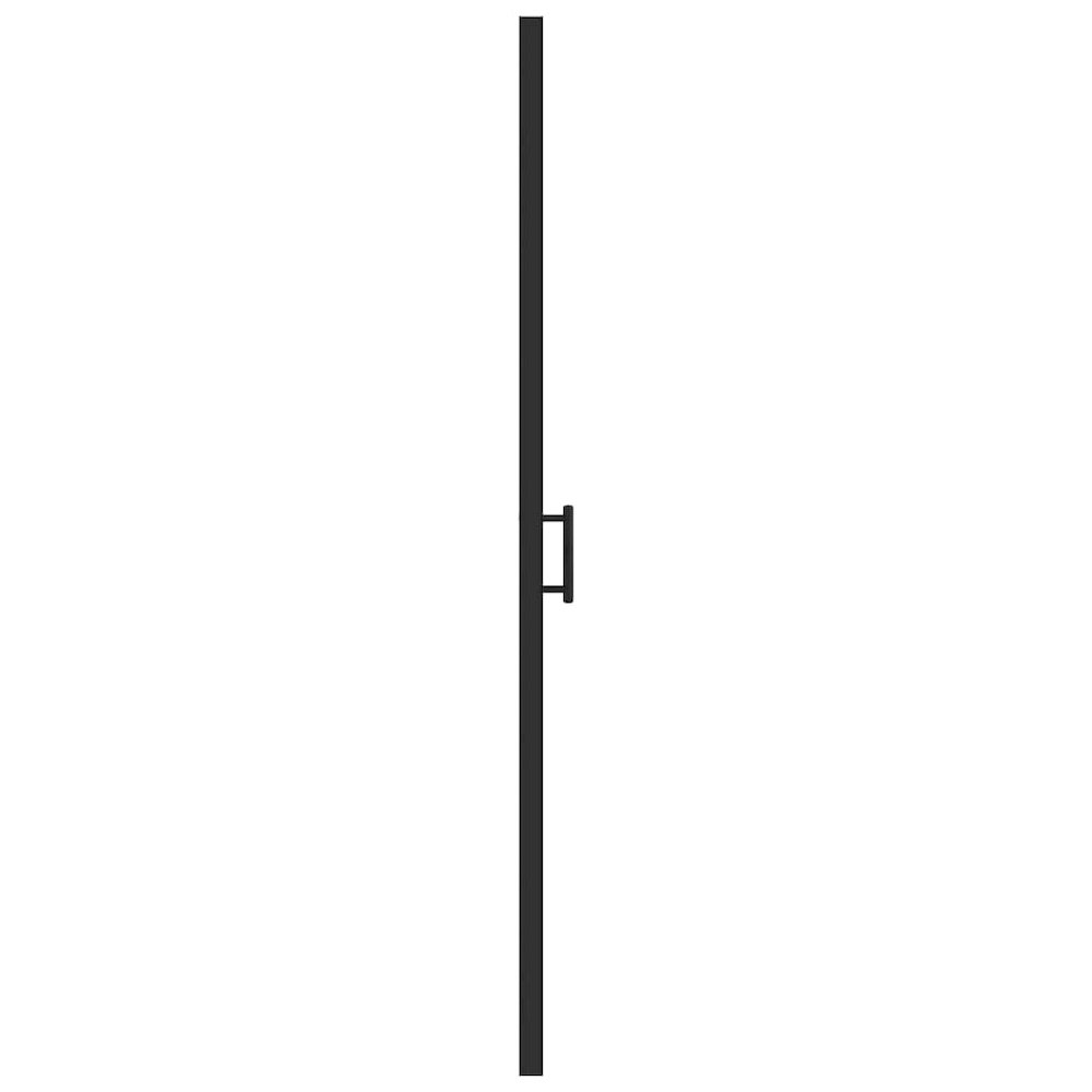 Shower Door 39.4"x70.1" Half Frosted Tempered Glass Black. Picture 4