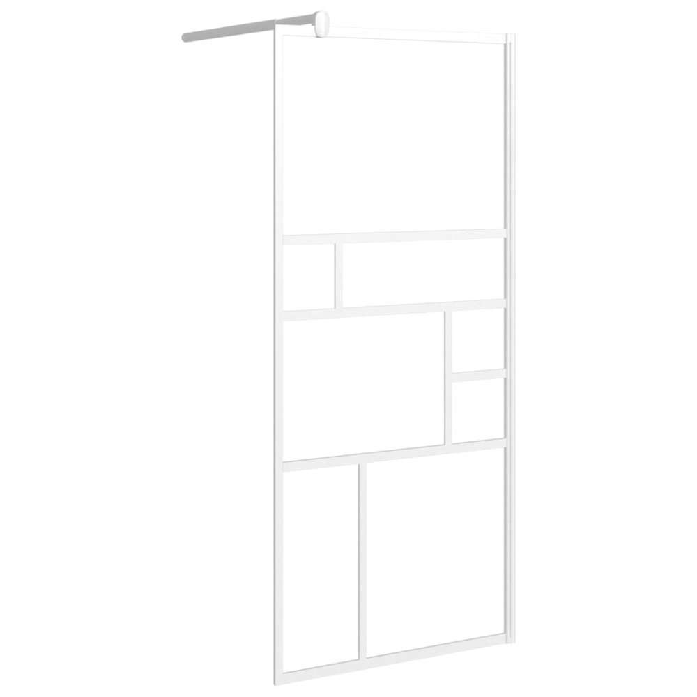 Walk-in Shower Wall 31.5"x76.8" ESG Glass White. Picture 2