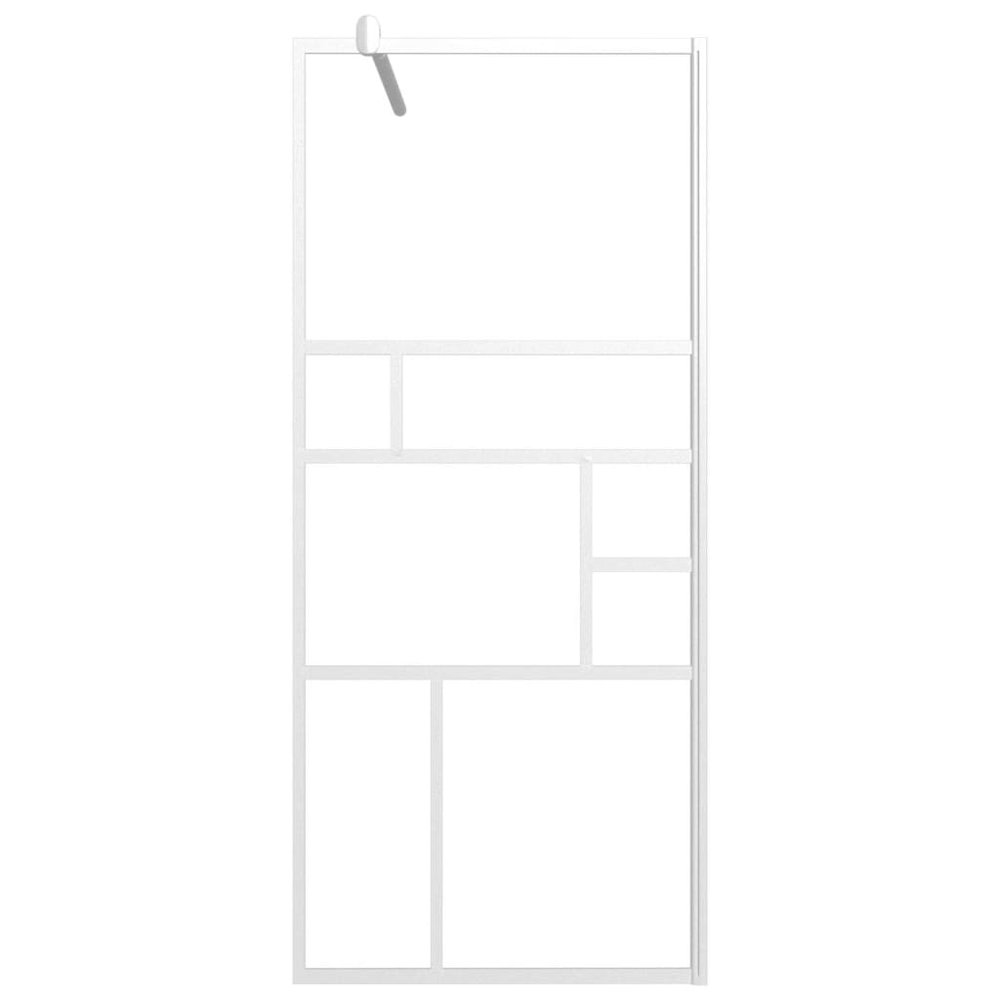Walk-in Shower Wall 31.5"x76.8" ESG Glass White. Picture 3