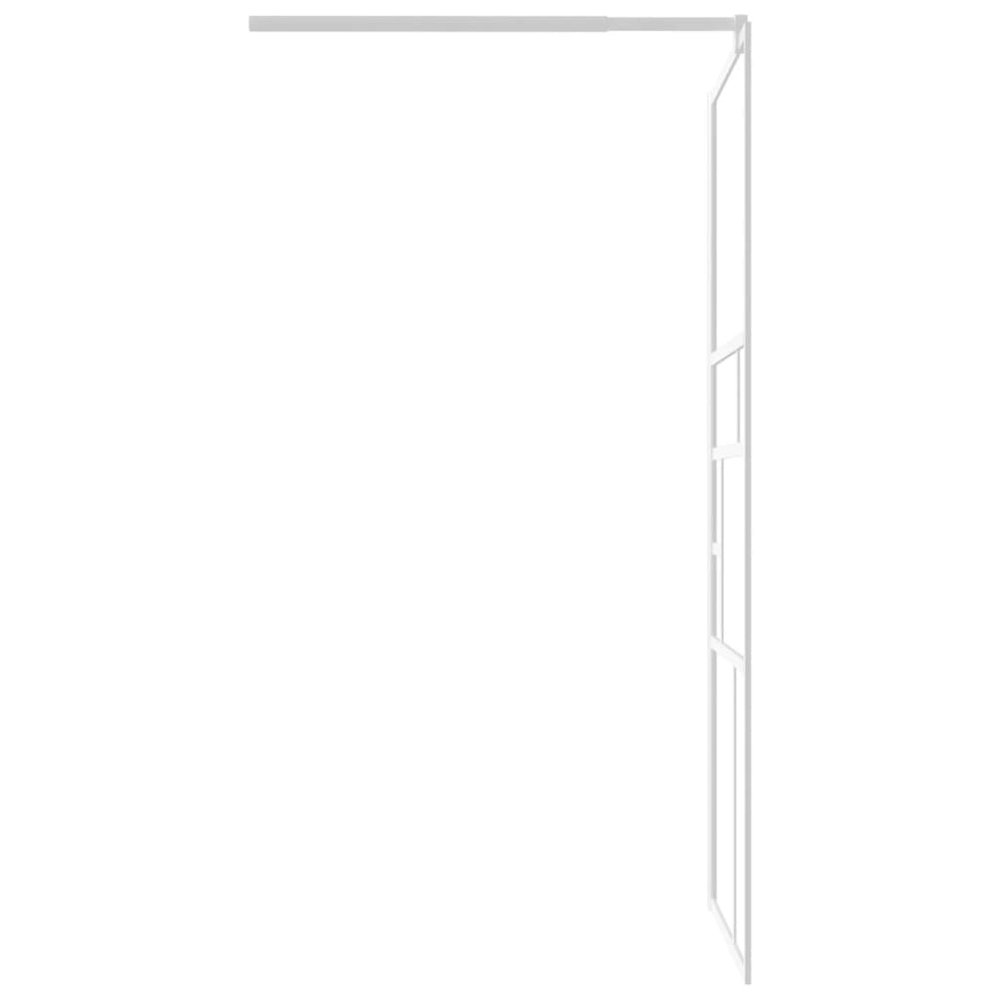 Walk-in Shower Wall 31.5"x76.8" ESG Glass White. Picture 5